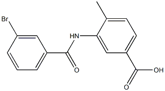 3-[(3-bromobenzoyl)amino]-4-methylbenzoic acid 结构式