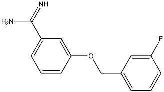 3-[(3-fluorobenzyl)oxy]benzenecarboximidamide 结构式