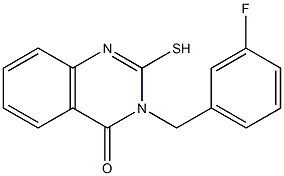 3-[(3-fluorophenyl)methyl]-2-sulfanyl-3,4-dihydroquinazolin-4-one 结构式