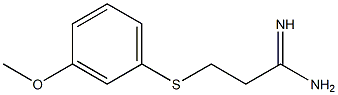 3-[(3-methoxyphenyl)sulfanyl]propanimidamide 结构式