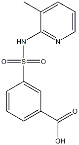 3-[(3-methylpyridin-2-yl)sulfamoyl]benzoic acid 结构式