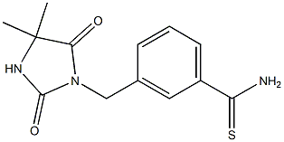 3-[(4,4-dimethyl-2,5-dioxoimidazolidin-1-yl)methyl]benzenecarbothioamide 结构式