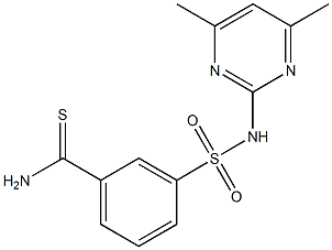 3-[(4,6-dimethylpyrimidin-2-yl)sulfamoyl]benzene-1-carbothioamide 结构式