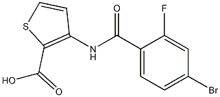 3-[(4-bromo-2-fluorobenzoyl)amino]thiophene-2-carboxylic acid 结构式