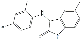 3-[(4-bromo-2-methylphenyl)amino]-5-methyl-2,3-dihydro-1H-indol-2-one 结构式