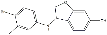 3-[(4-bromo-3-methylphenyl)amino]-2,3-dihydro-1-benzofuran-6-ol 结构式