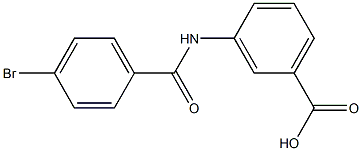3-[(4-bromobenzoyl)amino]benzoic acid 结构式