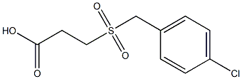3-[(4-chlorobenzyl)sulfonyl]propanoic acid 结构式