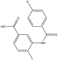 3-[(4-fluorobenzoyl)amino]-4-methylbenzoic acid 结构式