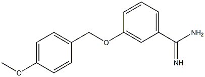 3-[(4-methoxybenzyl)oxy]benzenecarboximidamide 结构式
