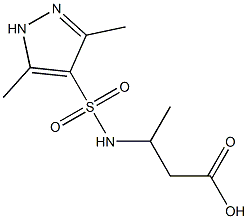 3-{[(3,5-dimethyl-1H-pyrazol-4-yl)sulfonyl]amino}butanoic acid 结构式