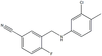 3-{[(3-chloro-4-methylphenyl)amino]methyl}-4-fluorobenzonitrile 结构式