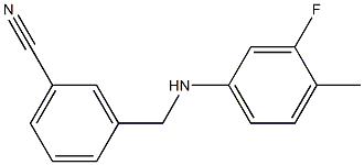 3-{[(3-fluoro-4-methylphenyl)amino]methyl}benzonitrile 结构式