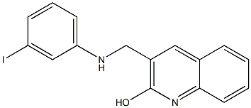 3-{[(3-iodophenyl)amino]methyl}quinolin-2-ol 结构式