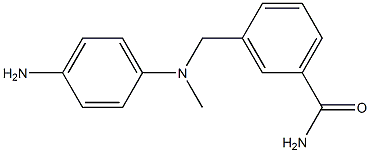 3-{[(4-aminophenyl)(methyl)amino]methyl}benzamide 结构式