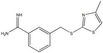 3-{[(4-methyl-1,3-thiazol-2-yl)sulfanyl]methyl}benzene-1-carboximidamide 结构式