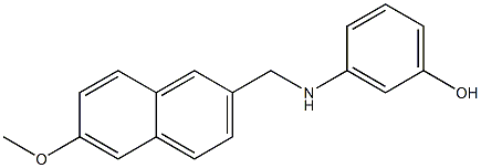 3-{[(6-methoxynaphthalen-2-yl)methyl]amino}phenol 结构式