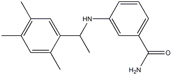 3-{[1-(2,4,5-trimethylphenyl)ethyl]amino}benzamide 结构式