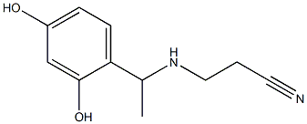 3-{[1-(2,4-dihydroxyphenyl)ethyl]amino}propanenitrile 结构式