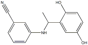 3-{[1-(2,5-dihydroxyphenyl)ethyl]amino}benzonitrile 结构式