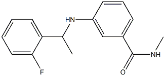 3-{[1-(2-fluorophenyl)ethyl]amino}-N-methylbenzamide 结构式