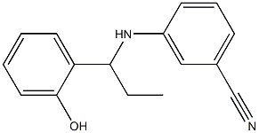 3-{[1-(2-hydroxyphenyl)propyl]amino}benzonitrile 结构式