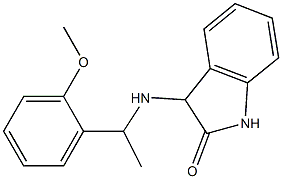 3-{[1-(2-methoxyphenyl)ethyl]amino}-2,3-dihydro-1H-indol-2-one 结构式