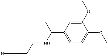 3-{[1-(3,4-dimethoxyphenyl)ethyl]amino}propanenitrile 结构式