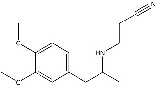 3-{[1-(3,4-dimethoxyphenyl)propan-2-yl]amino}propanenitrile 结构式