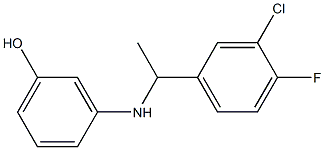 3-{[1-(3-chloro-4-fluorophenyl)ethyl]amino}phenol 结构式