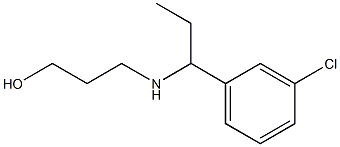 3-{[1-(3-chlorophenyl)propyl]amino}propan-1-ol 结构式