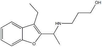 3-{[1-(3-ethyl-1-benzofuran-2-yl)ethyl]amino}propan-1-ol 结构式