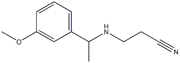 3-{[1-(3-methoxyphenyl)ethyl]amino}propanenitrile 结构式