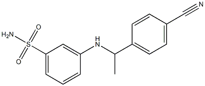 3-{[1-(4-cyanophenyl)ethyl]amino}benzene-1-sulfonamide 结构式