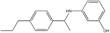 3-{[1-(4-propylphenyl)ethyl]amino}phenol 结构式