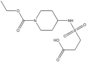 3-{[1-(ethoxycarbonyl)piperidin-4-yl]sulfamoyl}propanoic acid 结构式