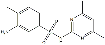 3-amino-N-(4,6-dimethylpyrimidin-2-yl)-4-methylbenzene-1-sulfonamide 结构式