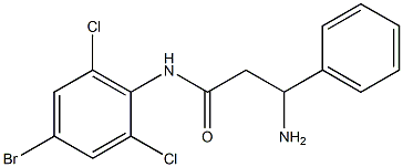 3-amino-N-(4-bromo-2,6-dichlorophenyl)-3-phenylpropanamide 结构式