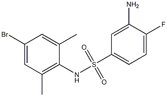 3-amino-N-(4-bromo-2,6-dimethylphenyl)-4-fluorobenzene-1-sulfonamide 结构式