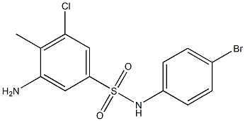 3-amino-N-(4-bromophenyl)-5-chloro-4-methylbenzene-1-sulfonamide 结构式