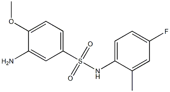 3-amino-N-(4-fluoro-2-methylphenyl)-4-methoxybenzene-1-sulfonamide 结构式