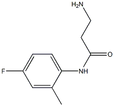 3-amino-N-(4-fluoro-2-methylphenyl)propanamide 结构式