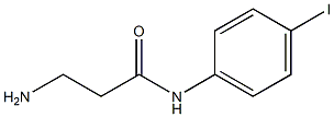3-amino-N-(4-iodophenyl)propanamide 结构式