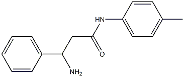 3-amino-N-(4-methylphenyl)-3-phenylpropanamide 结构式