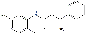 3-amino-N-(5-chloro-2-methylphenyl)-3-phenylpropanamide 结构式