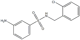 3-amino-N-[(2-chlorophenyl)methyl]benzene-1-sulfonamide 结构式