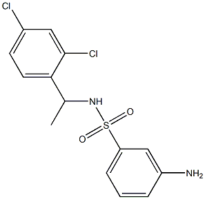 3-amino-N-[1-(2,4-dichlorophenyl)ethyl]benzene-1-sulfonamide 结构式