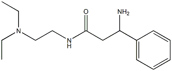 3-amino-N-[2-(diethylamino)ethyl]-3-phenylpropanamide 结构式