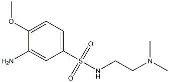 3-amino-N-[2-(dimethylamino)ethyl]-4-methoxybenzene-1-sulfonamide 结构式