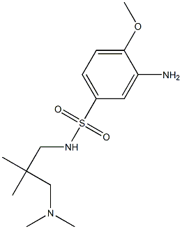 3-amino-N-{2-[(dimethylamino)methyl]-2-methylpropyl}-4-methoxybenzene-1-sulfonamide 结构式